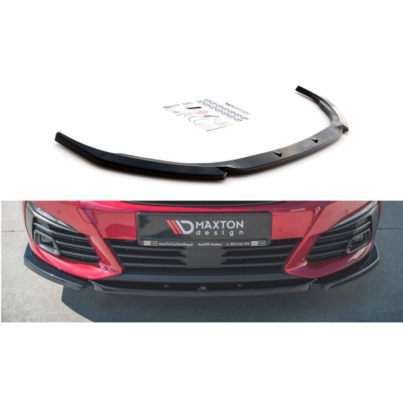 Maxton Front Splitter V.2 Peugeot 308 GT Mk2 Facelift Gloss Black, MAXTON DESIGN