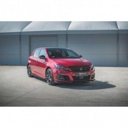 Maxton Front Splitter V.2 Peugeot 308 GT Mk2 Facelift Gloss Black, MAXTON DESIGN