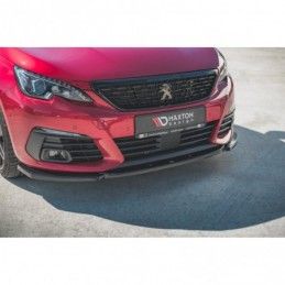 Maxton Front Splitter V.2 Peugeot 308 GT Mk2 Facelift Gloss Black, MAXTON DESIGN