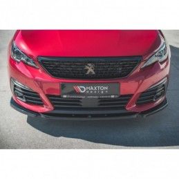 Maxton Front Splitter V.2 Peugeot 308 GT Mk2 Facelift Gloss Black, MAXTON DESIGN