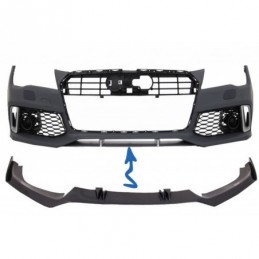 Front Bumper Add-On Spoiler Lip suitable for AUDI A7 RS7 4G (2010-2018) Real Carbon, A7/ S7 / RS7 - C7