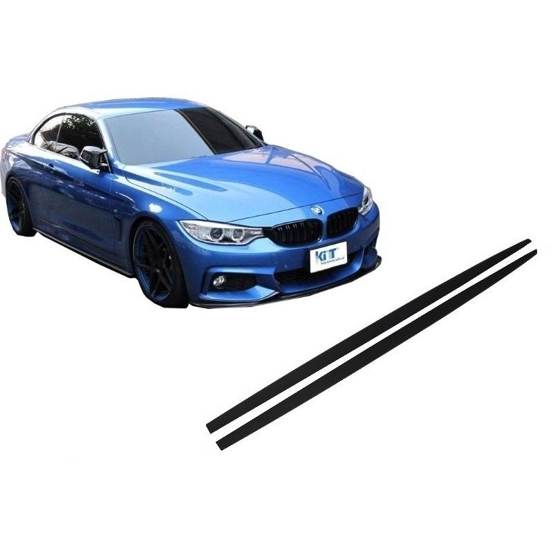 Side Skirts Add-on Lip Extensions suitable for BMW 4 Series F32 F33 F36 Coupe Cabrio Grand Coupe M-Performance, Serie 4 F32/ M4