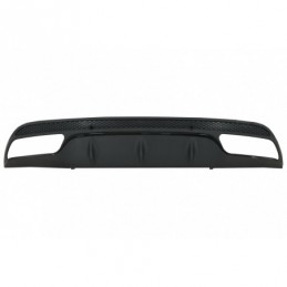 Rear Bumper Diffuser suitable for MERCEDES C-Class W205 S205 (2014-2020) C63 Design Only for Sport Pack Black Edition, W205