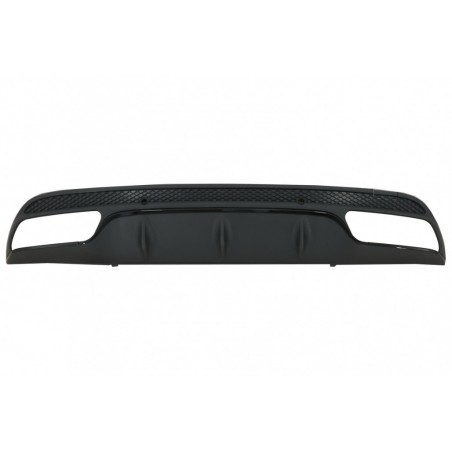 Rear Bumper Diffuser suitable for MERCEDES C-Class W205 S205 (2014-2020) C63 Design Only for Sport Pack Black Edition, W205