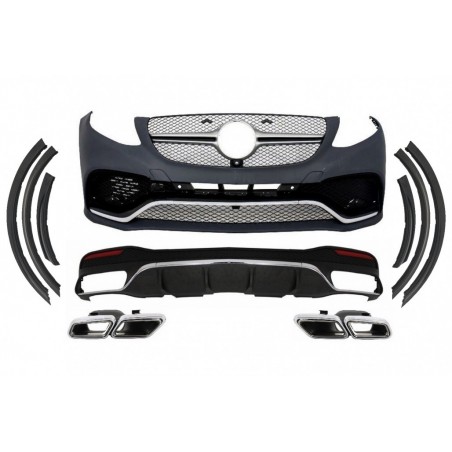 Complete Body Kit suitable for Mercedes GLE W166 SUV (2015+) Black Chrom, GLE W166 / C292 Coupe