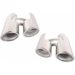tuning Exhaust Muffler Tips suitable for Porsche Panamera 970 2011-2013 Conversion to 4S Design