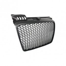 Badgeless Front Grille suitable for Audi A4 B7 (2004-2008) RS4 Matte Black, A4/S4 B7
