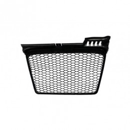 Badgeless Front Grille suitable for Audi A4 B7 (2004-2008) RS4 Matte Black, A4/S4 B7