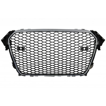 Badgeless Front Grille suitable for AUDI A4 B8 Facelift (2012-2015) RS Design With and Without PDC, A4/S4 B8
