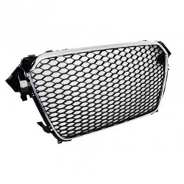 Badgeless Front Grille suitable for AUDI A4 B8 Facelift (2012-2015) RS Design With and Without PDC, A4/S4 B8