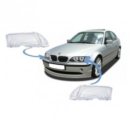 Headlights Glasses suitable for BMW 3 Series E46 LCI Facelift Sedan/Touring (2001-2004), Eclairage Bmw