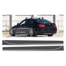 Side Decals Sticker Vinyl Dark Grey suitable for BMW 3 Series F30 F31 (2011-Up) M-Performance Design, Serie 3 F30/ F31