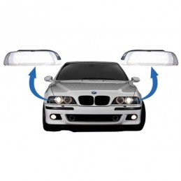 Headlights Glases Lens suitable for BMW 5 Series E39 Facelift (2000-2003), Eclairage Bmw