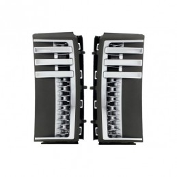 Side Vents Grilles suitable for Land Range Rover Vogue III L322 (2002-2012) Autobiography Gray Silver Edition, Land Rover