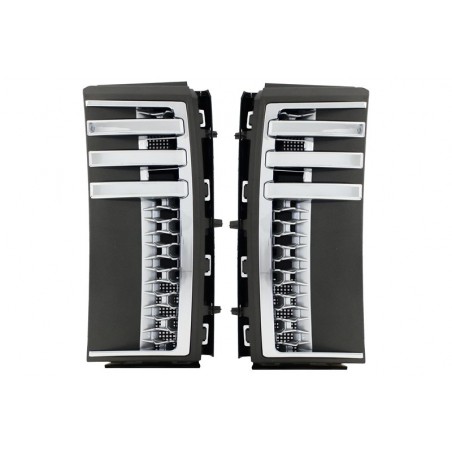 Side Vents Grilles suitable for Land Range Rover Vogue III L322 (2002-2012) Autobiography Gray Silver Edition, Land Rover