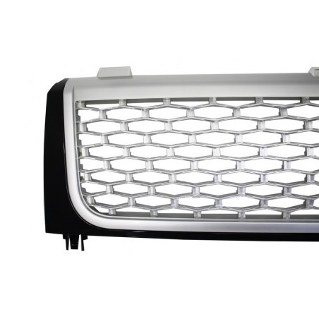 Central Grille suitable for Land Range Rover Vogue III L322 (2002-2005) Black-Silver Autobiography Supercharged Edition, Land Ro
