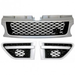 Calandre avant and Side Vents Assembly Land Rover Range Rover Sport Facelift (2009-2013) L320 Autobiography Look Grey Silver Edi