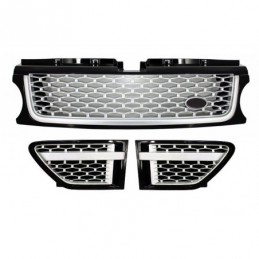 Calandre avant and Side Vents Assembly Land Rover Range Rover Sport Facelift (2009-2013) L320 Autobiography Look Black Silver Ed