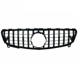 Central Grille suitable for MERCEDES Benz A-Class W176 Facelift (09.2015-2018) A45 GT-R Panamericana Design All Black, MERCEDES