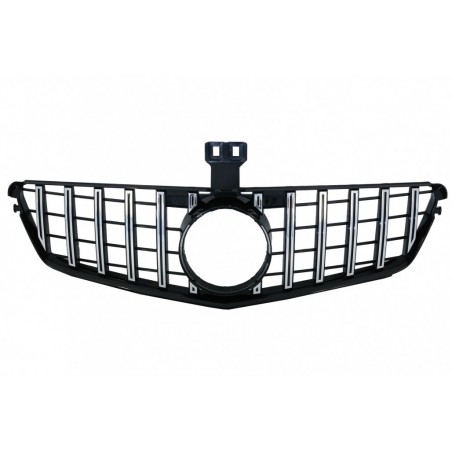 Front Grille suitable for Mercedes C-Class W204 S204 Limousine Station Wagon (2007-2014) GT-R Panamericana Design Chrom, MERCEDE