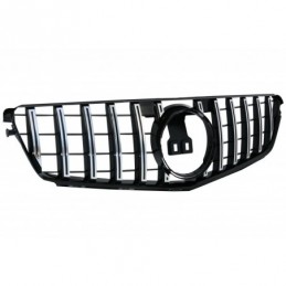 Front Grille suitable for Mercedes C-Class W204 S204 Limousine Station Wagon (2007-2014) GT-R Panamericana Design Chrom, MERCEDE