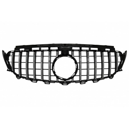 Central Grille suitable for Mercedes E-Class W213 S213 C238 (2016-2019) GT-R Panamericana Design Chrome With 360 Camera, MERCEDE