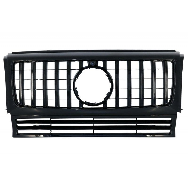 Front Grille suitable for Mercedes G-Class W463 (1990-2014) New G63 GT-R Panamericana Design All Black, MERCEDES