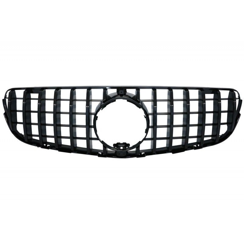 Front Central Grille suitable for MERCEDES GLC X253 C253 (2015-2018) GT R Panamericana Design All Black, MERCEDES