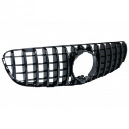 Front Central Grille suitable for MERCEDES GLC X253 C253 (2015-2018) GT R Panamericana Design All Black, MERCEDES