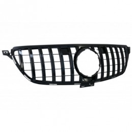 Front Grille suitable for Mercedes Benz GLE Coupe C292 (2015-2018) GLE W166 SUV (2015-2018) GT-R Panamericana Design Piano Black