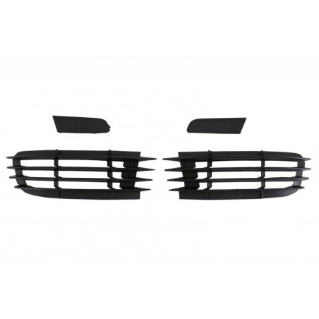 Front Bumper Parts Side grills & Headlights Washer Covers Suitable for VW Golf V 5 (2003-2007) Jetta (2005-2010) R32 Look, VOLKS