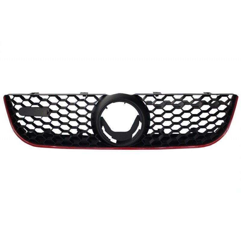 Front Central Sport Grille suitable for VW Polo 9N 9N3 (2006-2009) Honey Comb GTI Design, VOLKSWAGEN