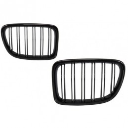 Central Grilles Kidney Grilles suitable for BMW X1 E84 (2009-2014) Piano Black Double Stripe Design, X1 E84