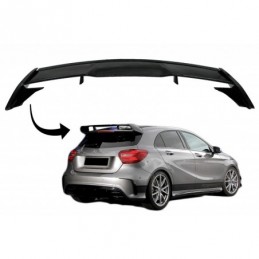 Roof Boot Lid Spoiler suitable for Mercedes A-Class W176 (2012-2018) A45 Design Piano Black, Classe A W176