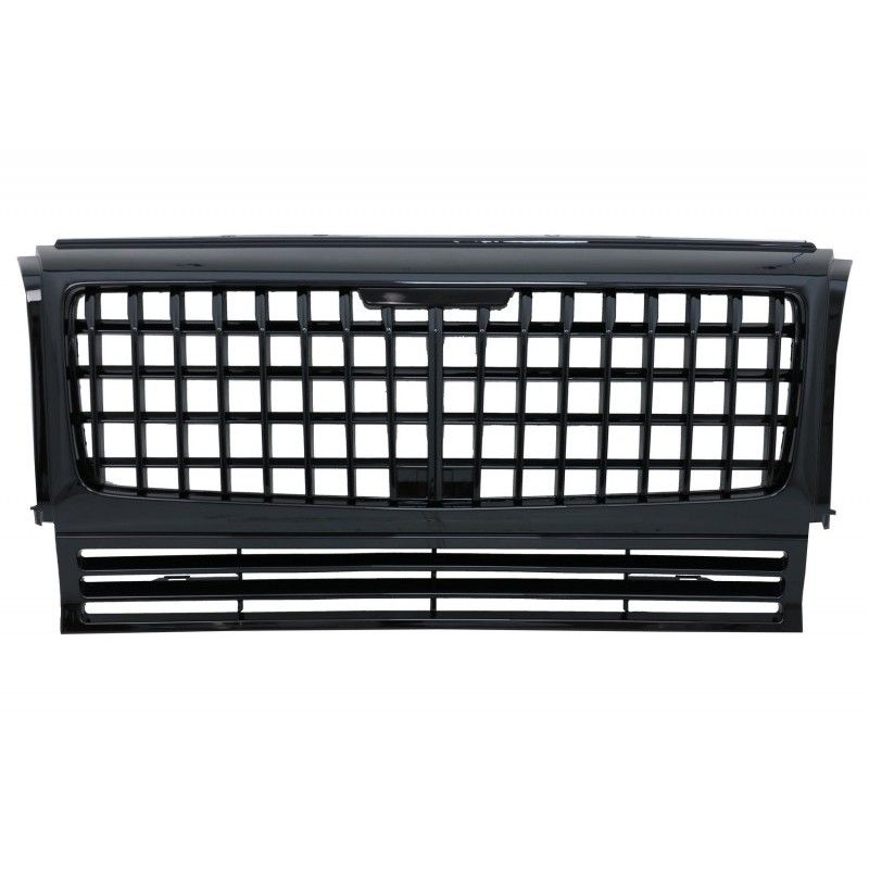 Front Grille suitable for Mercedes G-Class W463 (1990-2014) GT-R Panamericana Vertical Exclusive Design Piano Black, MERCEDES