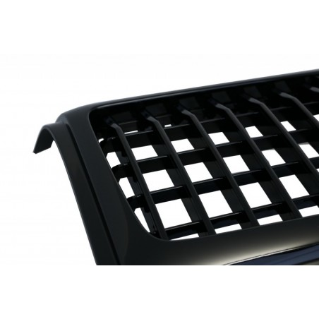 Front Grille suitable for Mercedes G-Class W463 (1990-2014) GT-R Panamericana Vertical Exclusive Design Piano Black, MERCEDES