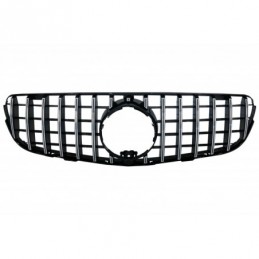 Front Central Grille suitable for Mercedes GLC X253 C253 (2015-2018) GT R Panamericana Look Chrome, FGMBX253GTRCWOH, KITT Neotun
