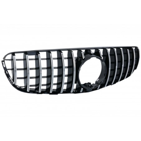 Front Central Grille suitable for Mercedes GLC X253 C253 (2015-2018) GT R Panamericana Look Chrome, MERCEDES