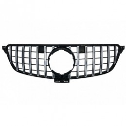 Front Grille suitable for Mercedes GLE Coupe C292 GLE W166 SUV (2015-2018) GT-R Panamericana Design Chrome, FGMBGLECGTRCN, KITT 