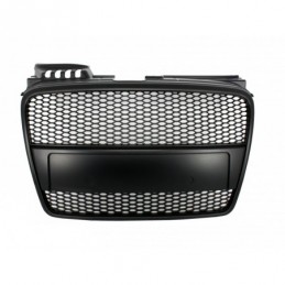 Badgeless Front Grille suitable for AUDI A4 B7 (2004-2008) RS4 Matte Black, A4/S4 B7