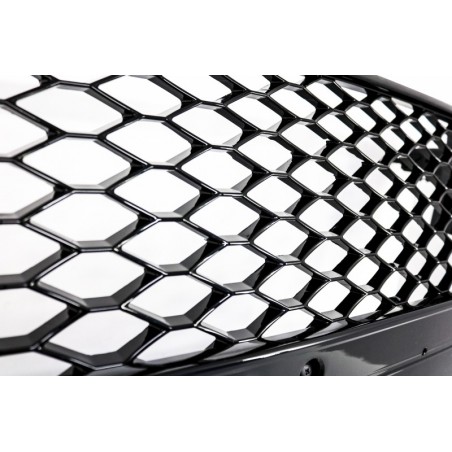 Front Grille suitable for AUDI A5 8T (2008-2011) RS5 Design Badgeless Piano Black, A5/S5/RS5 8T