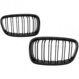 Central Grilles Kidney Grilles suitable for BMW 1 Series F20 F21 (2011-2014) Double Stripe M Design Piano Black, Serie 1 F20/ F2