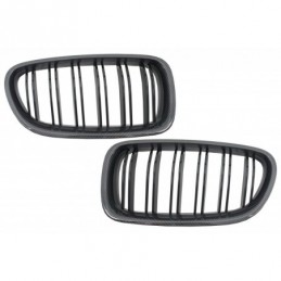 Central Grilles Kidney Carbon suitable for BMW 5 Series F10 F11 (2010-up) Double Piano Black Stripe M Design, Serie 5 F10/ F11