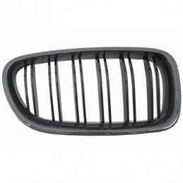 Central Grilles Kidney Carbon suitable for BMW 5 Series F10 F11 (2010-up) Double Piano Black Stripe M Design, Serie 5 F10/ F11