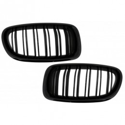 Central Grilles Kidney Grilles suitable for BMW F10 5 Series (2010-up) Double Stripe M Design Piano Black, Serie 5 F10/ F11