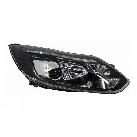 LED DRL Headlights Xenon Look suitable for FORD Focus III (2011-2014) Black, Eclairage Ford