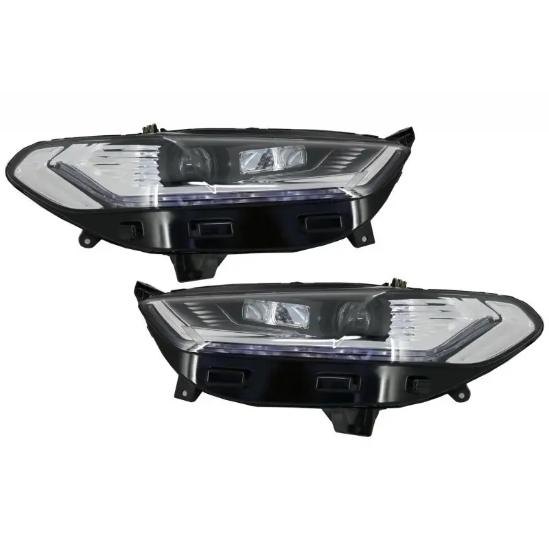 Tuning LED DRL Headlights Xenon Look suitable for Ford Mondeo MK5  (2013-2016) Flowing Dynamic Sequential Turning Lights Chrome K