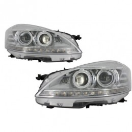 LED Headlights suitable for Mercedes S-Class W221 (2005-2009) Facelift Look, Eclairage Mercedes