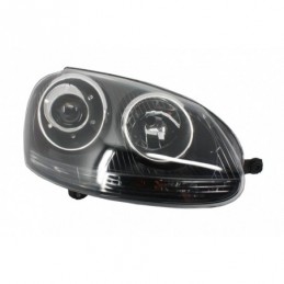 Xenon Look Headlights suitable for VW Golf 5 V Mk5 (2003-2007) Jetta (2005-2010) GTI R32 Black Edition, Golf 5