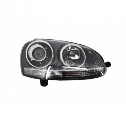 Xenon Look Headlights RHD suitable for VW Golf 5 V Mk5 (2003-2007) Jetta (2005-2010) GTI R32 Chrome Edition, Eclairage Volkswage